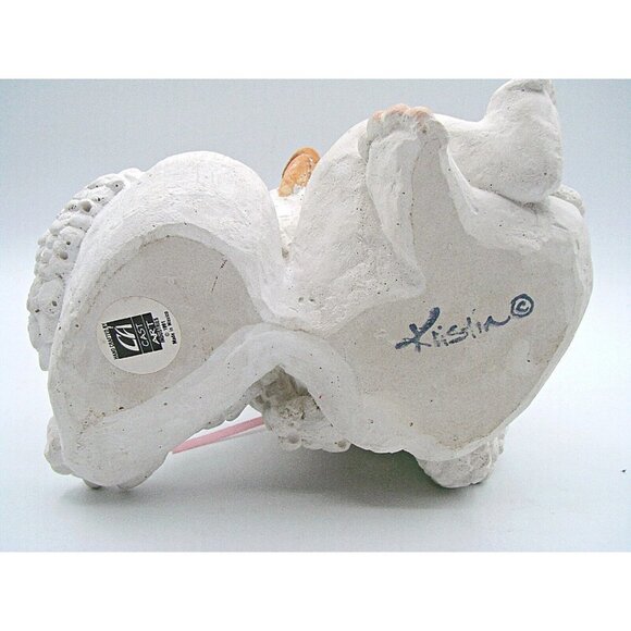 Vintage Handcrafted Cherub Angel and Goose Duck Figurine Cast Art By Kristin '91 - Picture 9 of 13